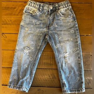 Zara 2/3 toddler distressed demon jeans